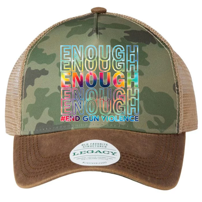 Enough End Gun Violence Awareness Day Wear Orange Legacy Tie Dye Trucker Hat