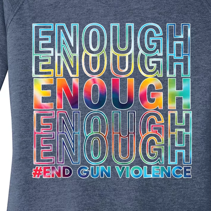 Enough End Gun Violence Awareness Day Wear Orange Women's Perfect Tri Tunic Long Sleeve Shirt