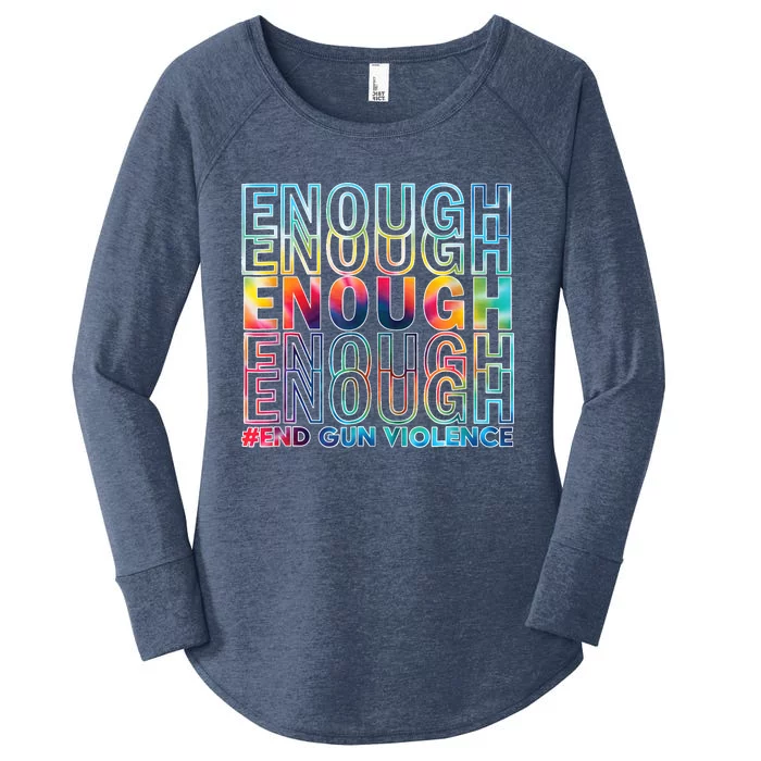 Enough End Gun Violence Awareness Day Wear Orange Women's Perfect Tri Tunic Long Sleeve Shirt