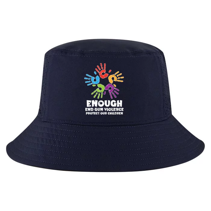 Enough End Gun Violence Protect Our Children Orange Mom Dad Cool Comfort Performance Bucket Hat