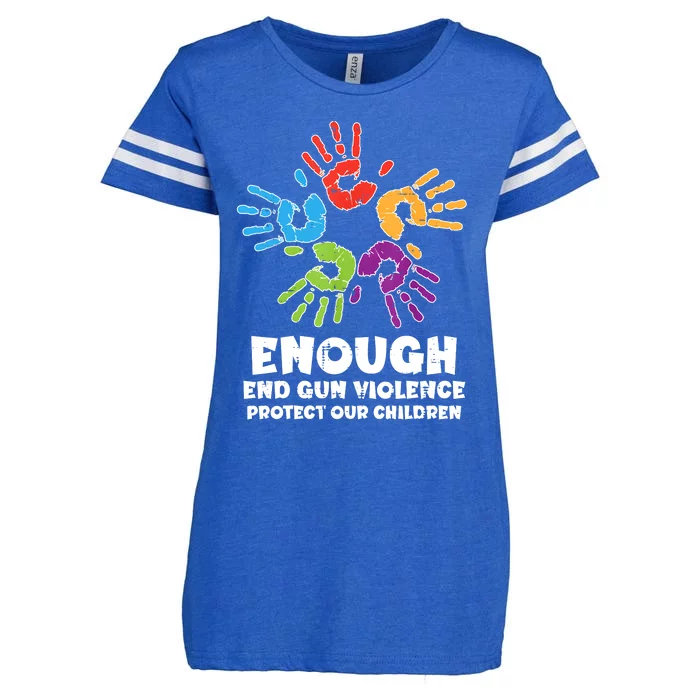 Enough End Gun Violence Protect Our Children Orange Mom Dad Enza Ladies Jersey Football T-Shirt