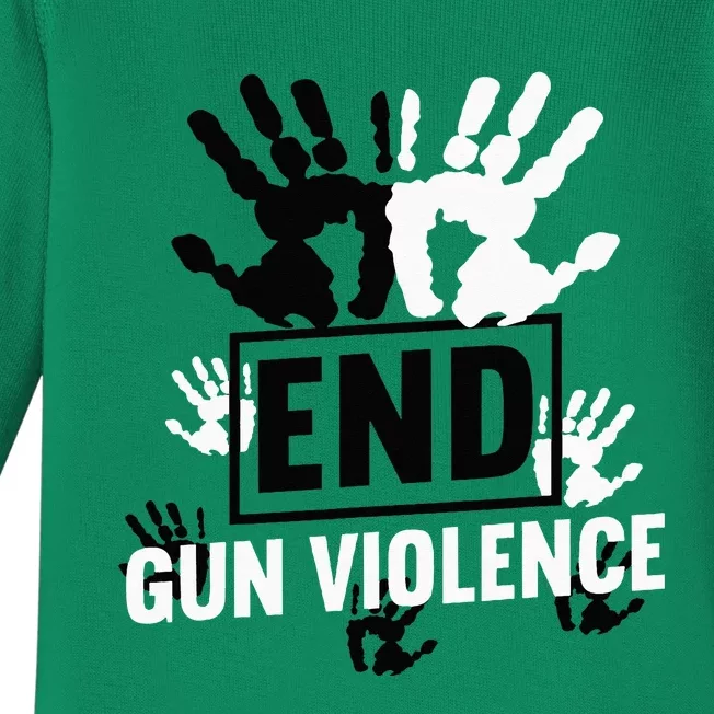 Enough End Gun Violence Awareness Day In June Wear Orange Baby Long Sleeve Bodysuit