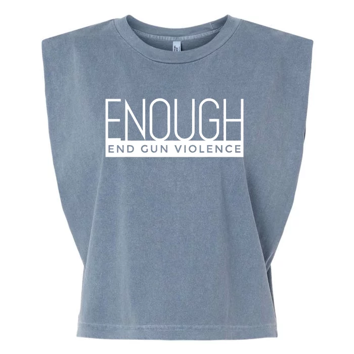 Enough End Gun Violence No Gun Awareness Day Wear Orange Garment-Dyed Women's Muscle Tee