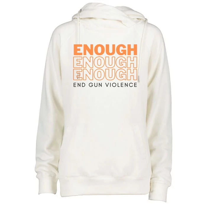 Enough End Gun Violence Womens Funnel Neck Pullover Hood