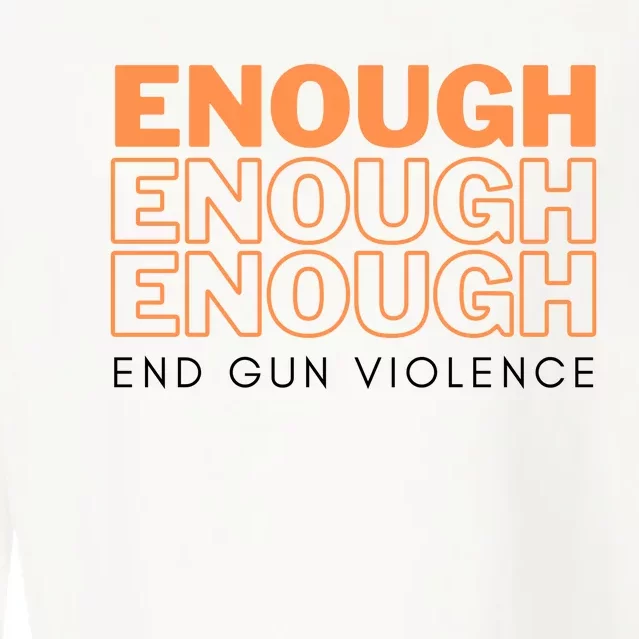 Enough End Gun Violence Cropped Pullover Crew