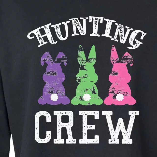 Easter Egg Hunting Crew Cute Funny Bunny Cropped Pullover Crew