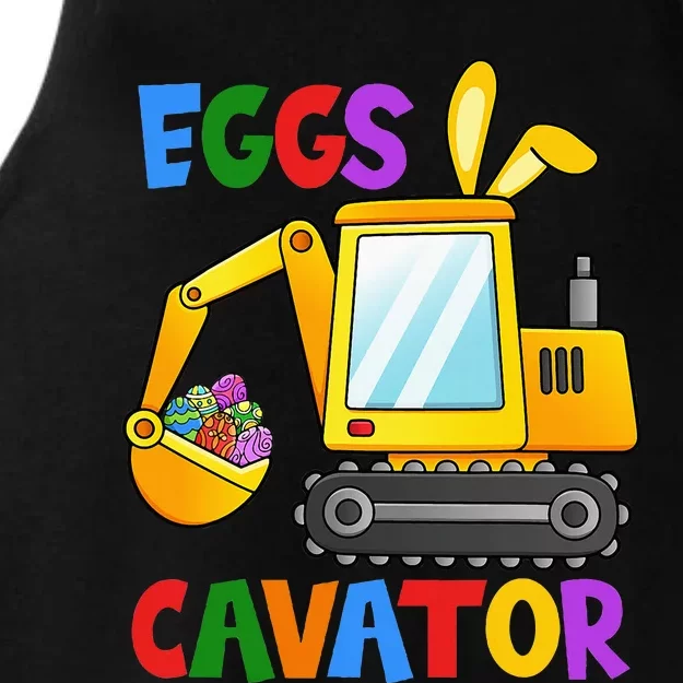 Eggscavator Egg Hunting Boy Excavator Easter Ladies Tri-Blend Wicking Tank