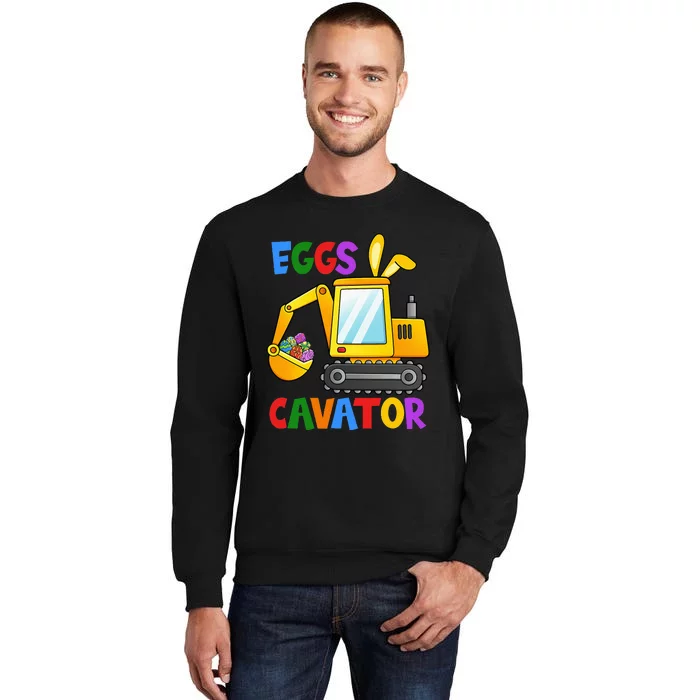 Eggscavator Egg Hunting Boy Excavator Easter Tall Sweatshirt