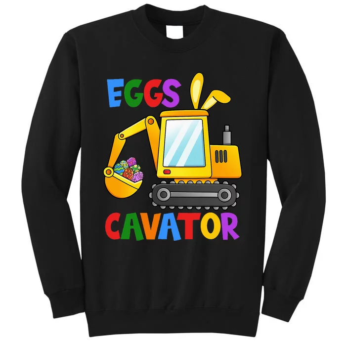 Eggscavator Egg Hunting Boy Excavator Easter Tall Sweatshirt