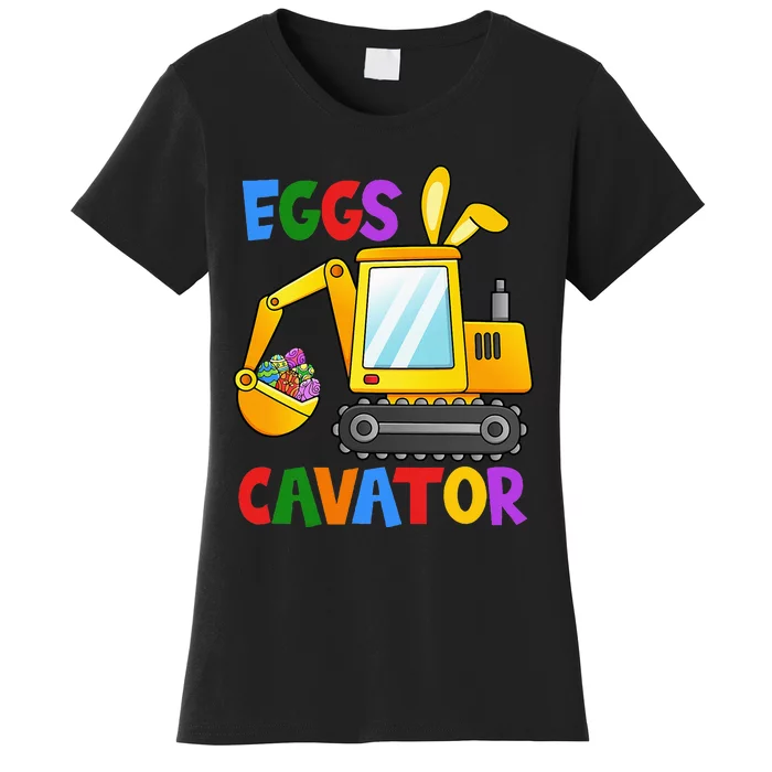 Eggscavator Egg Hunting Boy Excavator Easter Women's T-Shirt