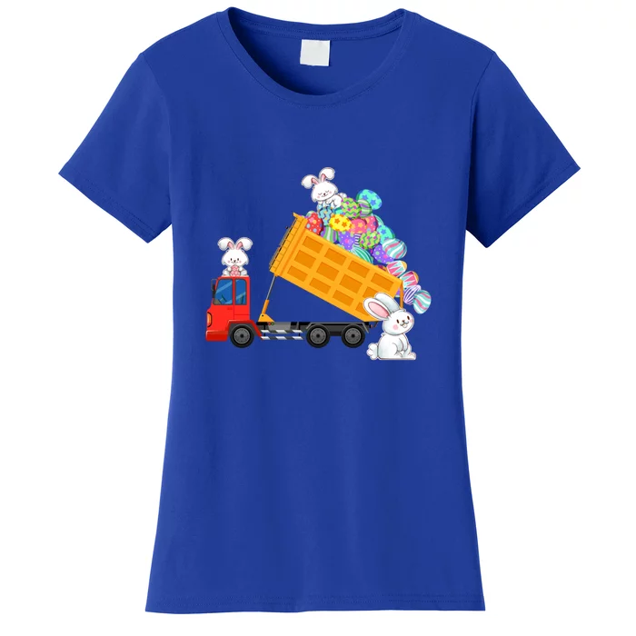 Easter Egg Hunt Bunny Construction Garbage Truck Gift Women's T-Shirt