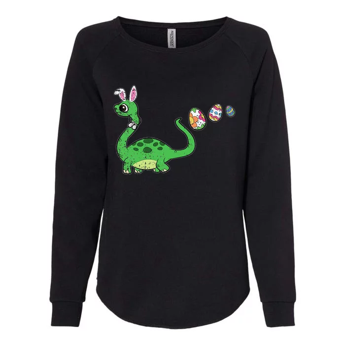 Easter Egg Hunting Brontosaurus Spring Womens California Wash Sweatshirt