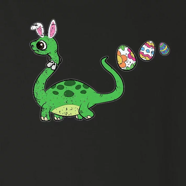 Easter Egg Hunting Brontosaurus Spring Toddler Long Sleeve Shirt