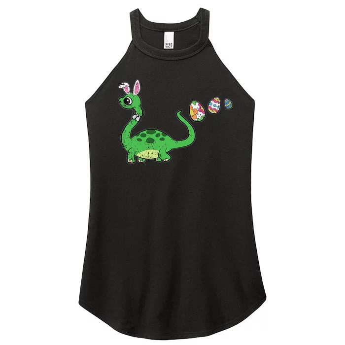 Easter Egg Hunting Brontosaurus Spring Women’s Perfect Tri Rocker Tank