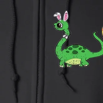 Easter Egg Hunting Brontosaurus Spring Full Zip Hoodie