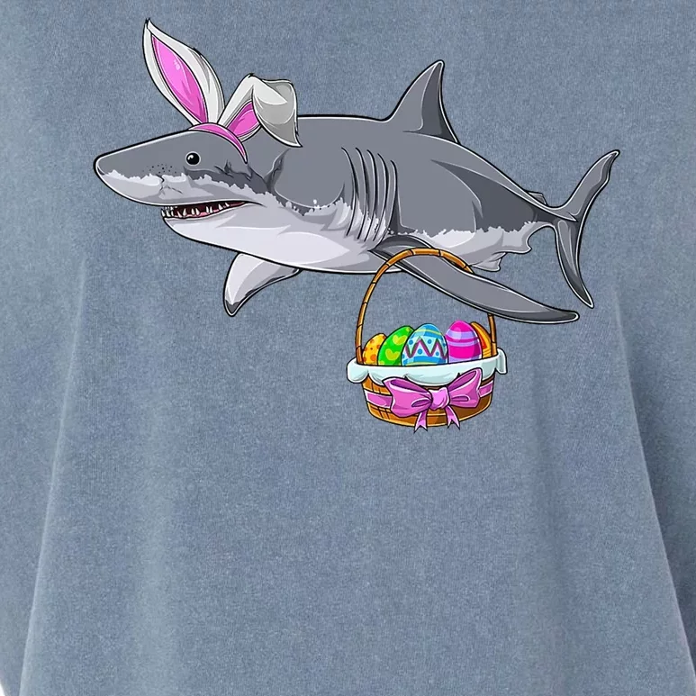 Easter Egg Hunt Shark Garment-Dyed Women's Muscle Tee