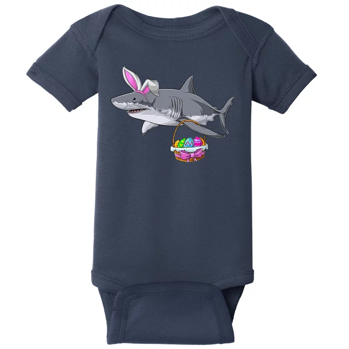 Easter Egg Hunt Shark Baby Bodysuit