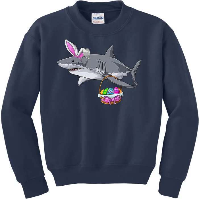 Easter Egg Hunt Shark Kids Sweatshirt