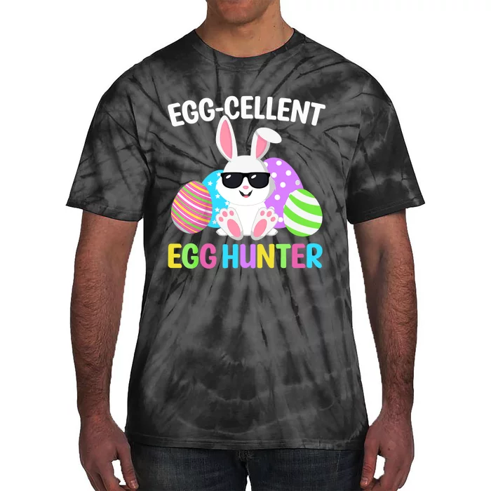 Eggcellent Egg Hunt Easter Bunny Boy Girl Funny Tie-Dye T-Shirt