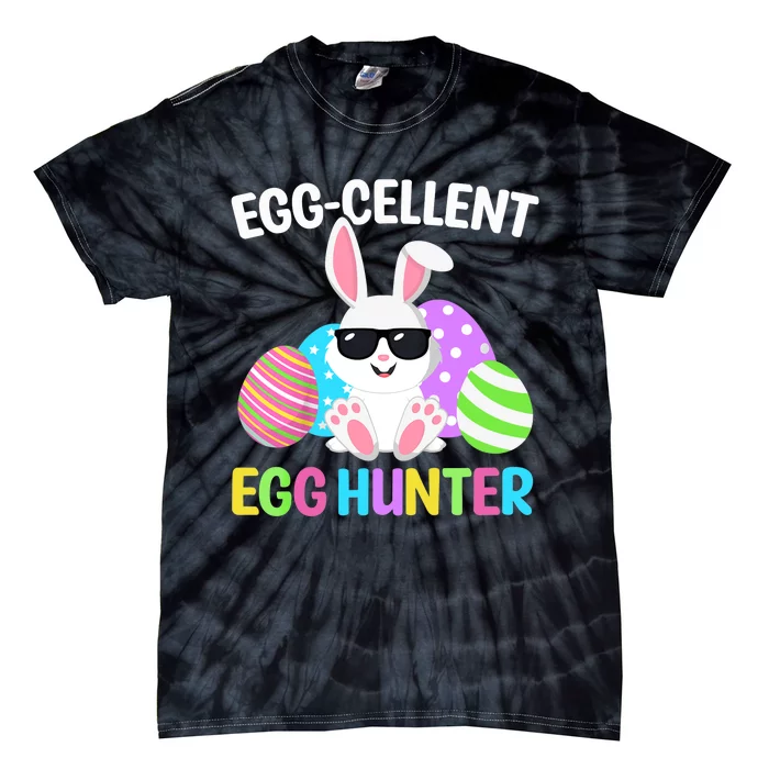 Eggcellent Egg Hunt Easter Bunny Boy Girl Funny Tie-Dye T-Shirt