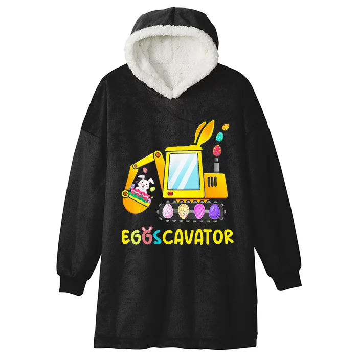 Easter Egg Hunt Funny EggsCavator Hooded Wearable Blanket