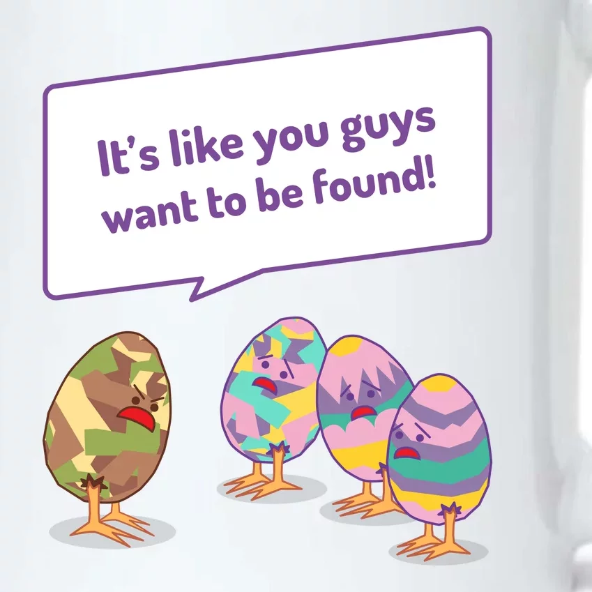 Easter Egg Hunt Funny Camo Eggs Want To Be Found Black Color Changing Mug