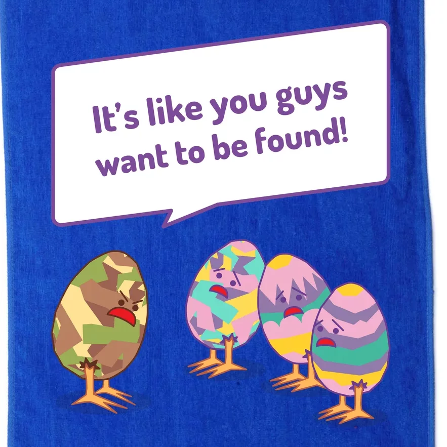 Easter Egg Hunt Funny Camo Eggs Want To Be Found Platinum Collection Golf Towel