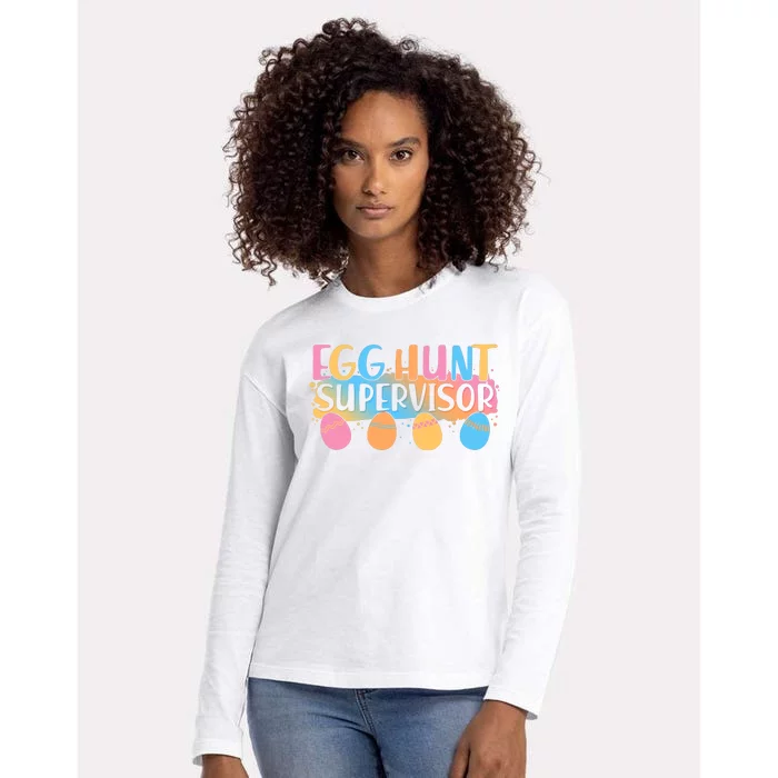 Easter Egg Hunt Supervisor Womens Cotton Relaxed Long Sleeve T-Shirt