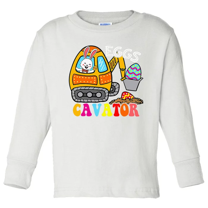 Easter Egg Hunting For Funny EggsCavator Toddler Long Sleeve Shirt