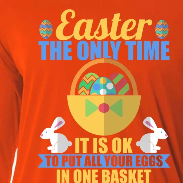 Easter Egg Happy Easter Holy Week Resurrection Sunday Cool Gift Cooling Performance Long Sleeve Crew