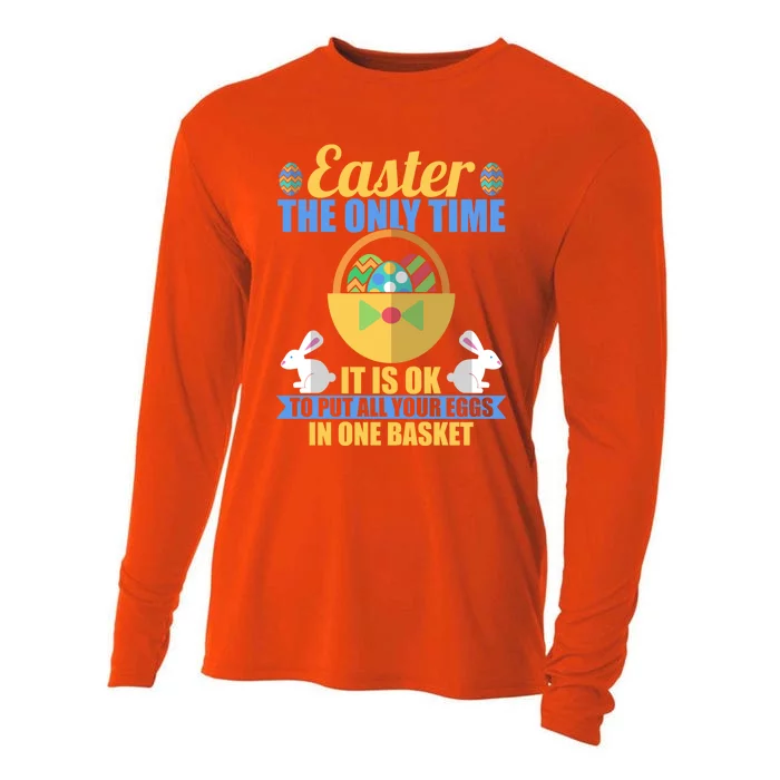 Easter Egg Happy Easter Holy Week Resurrection Sunday Cool Gift Cooling Performance Long Sleeve Crew