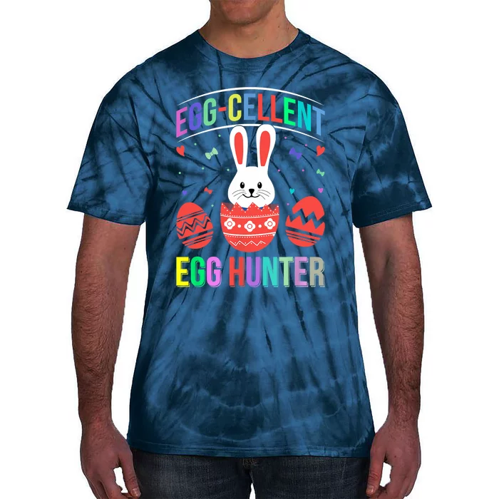 Eggcellent Egg Hunt Easter Bunny Funny Tie-Dye T-Shirt