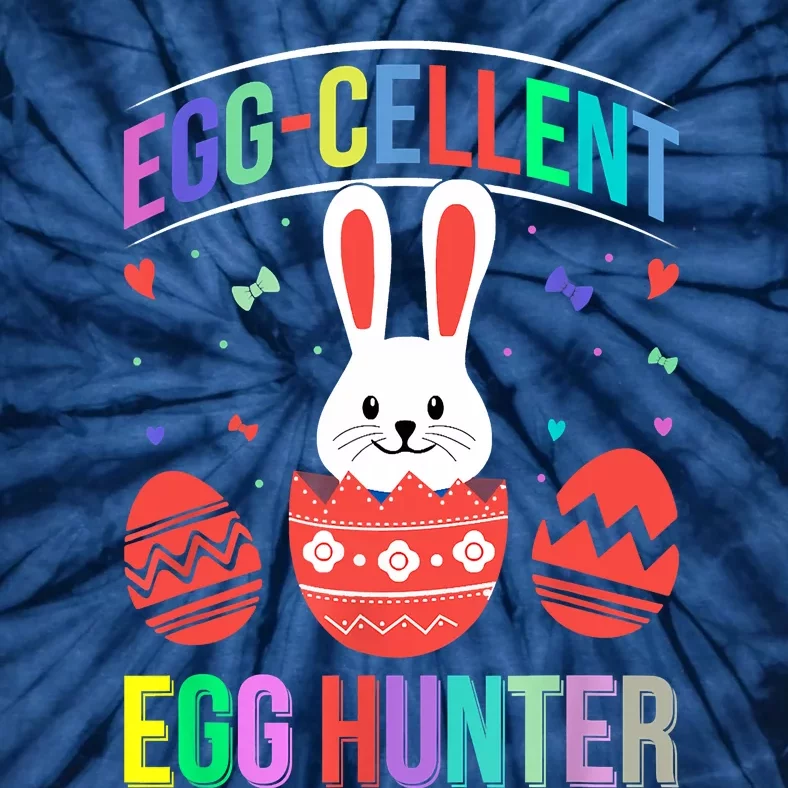 Eggcellent Egg Hunt Easter Bunny Funny Tie-Dye T-Shirt