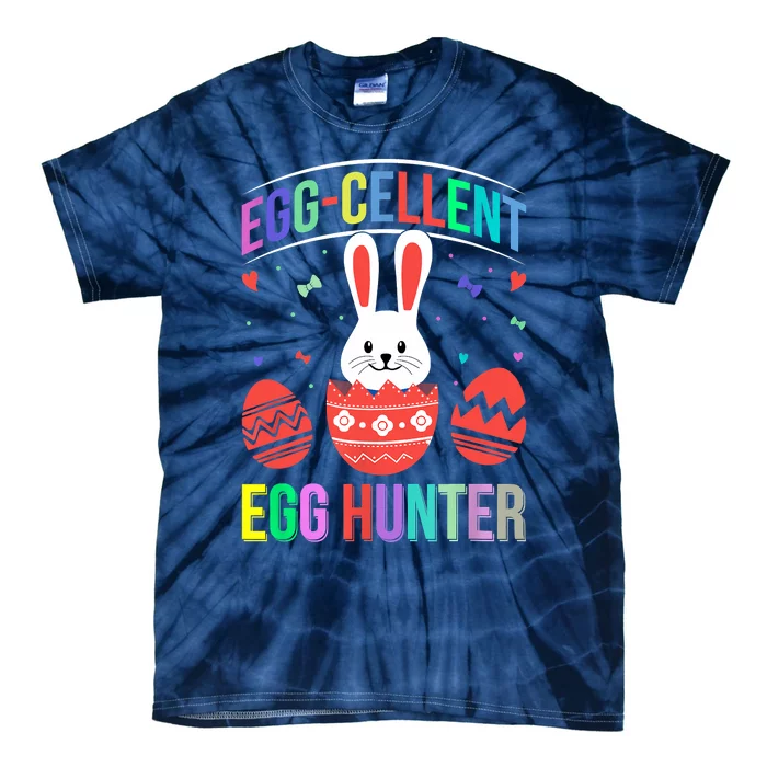 Eggcellent Egg Hunt Easter Bunny Funny Tie-Dye T-Shirt