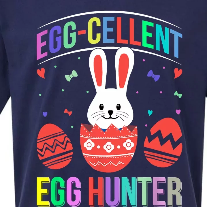 Eggcellent Egg Hunt Easter Bunny Funny Sueded Cloud Jersey T-Shirt