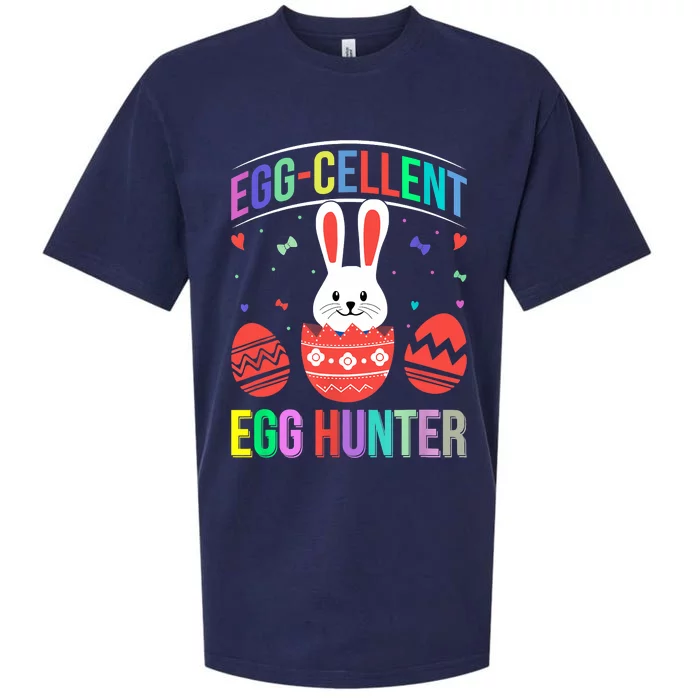 Eggcellent Egg Hunt Easter Bunny Funny Sueded Cloud Jersey T-Shirt