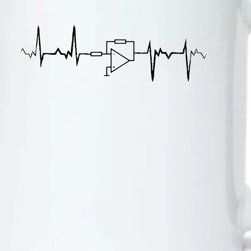 Electrical Engineering Heartbeat ECG Signal Inverter Black Color Changing Mug