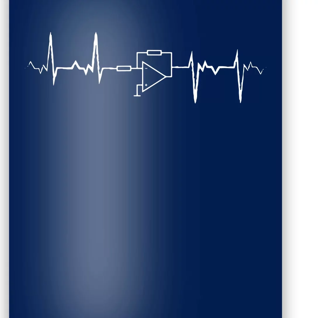 Electrical Engineering Heartbeat ECG Signal Inverter Poster