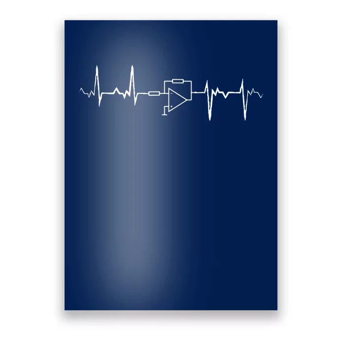 Electrical Engineering Heartbeat ECG Signal Inverter Poster