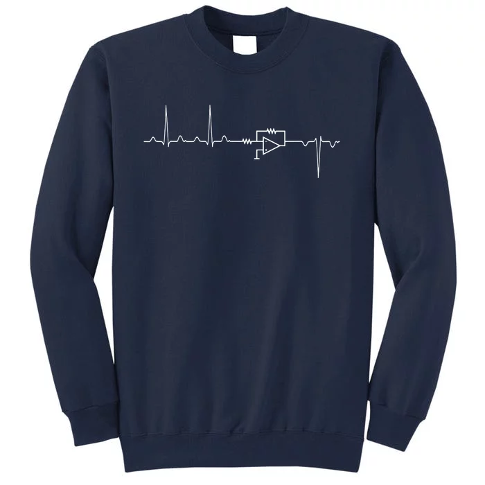 Electrical Engineering Heartbeat Inverter Tall Sweatshirt