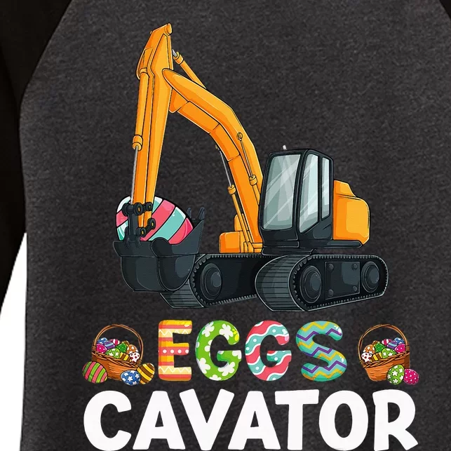 Easter Egg Hunt Constructions Trucks Children Women's Tri-Blend 3/4-Sleeve Raglan Shirt