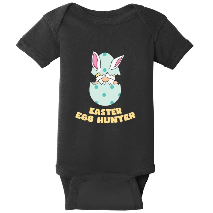 Easter Egg Hunter Gnome Ear Bunny Easter Day Gift Baby Bodysuit