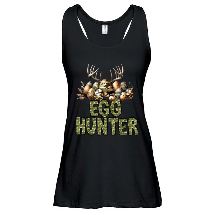 Easter Egg Hunter Camo Funny Eggs Deer Ladies Essential Flowy Tank