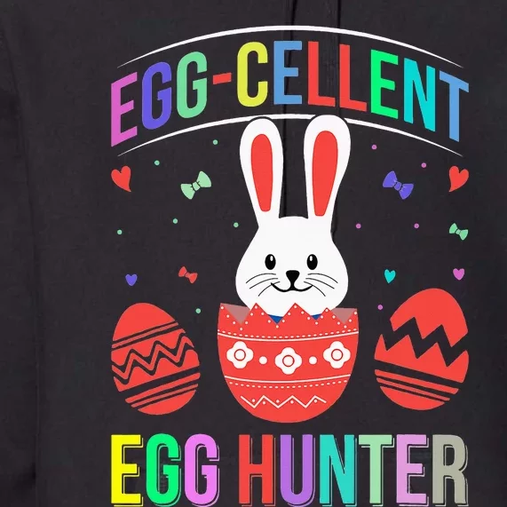 Eggcellent Egg Hunt Easter Bunny Funny Premium Hoodie