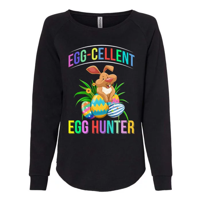 Egg-cellent Egg Hunter Happy Easter Bunny Eggs Womens California Wash Sweatshirt