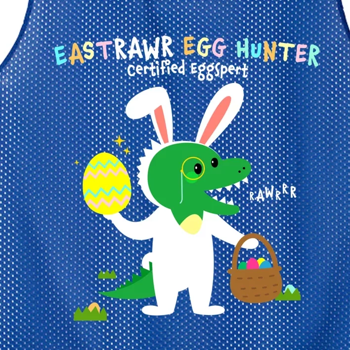 Eastrawr Egg Hunter Certified Eggspert Easter T Rex Dinosaur Cool Gift Mesh Reversible Basketball Jersey Tank