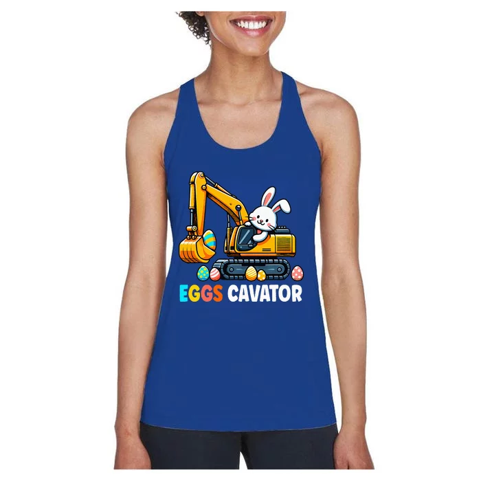 Eggscavator Egg Hunting Bunny Easter Day Women's Racerback Tank