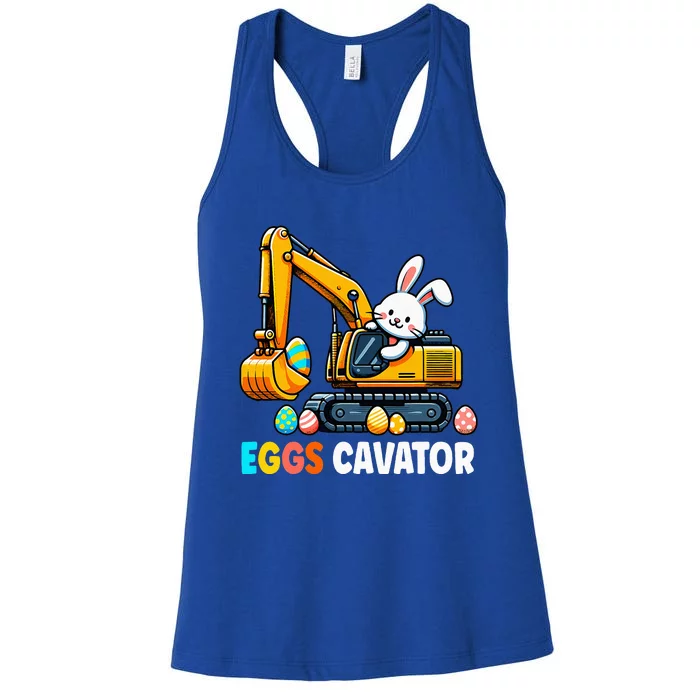 Eggscavator Egg Hunting Bunny Easter Day Women's Racerback Tank