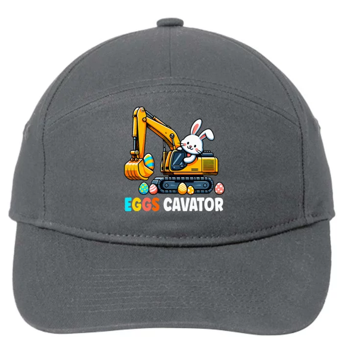 Eggscavator Egg Hunting Bunny Easter Day 7-Panel Snapback Hat