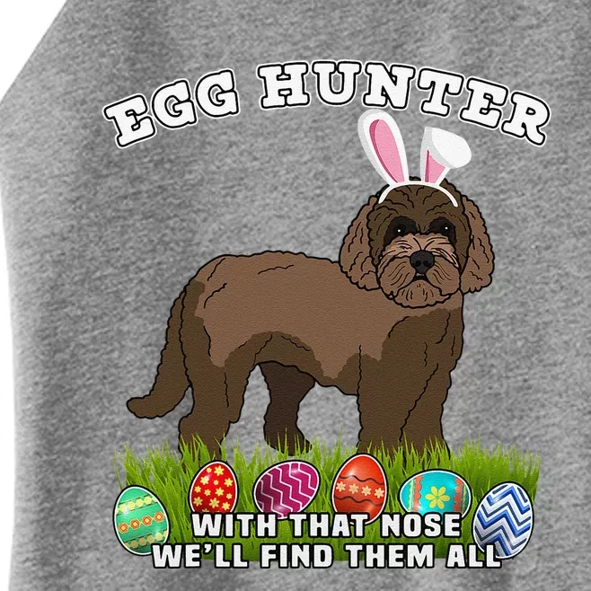 Easter Egg Hunting Dog Eggspert Labradoodle Women’s Perfect Tri Rocker Tank